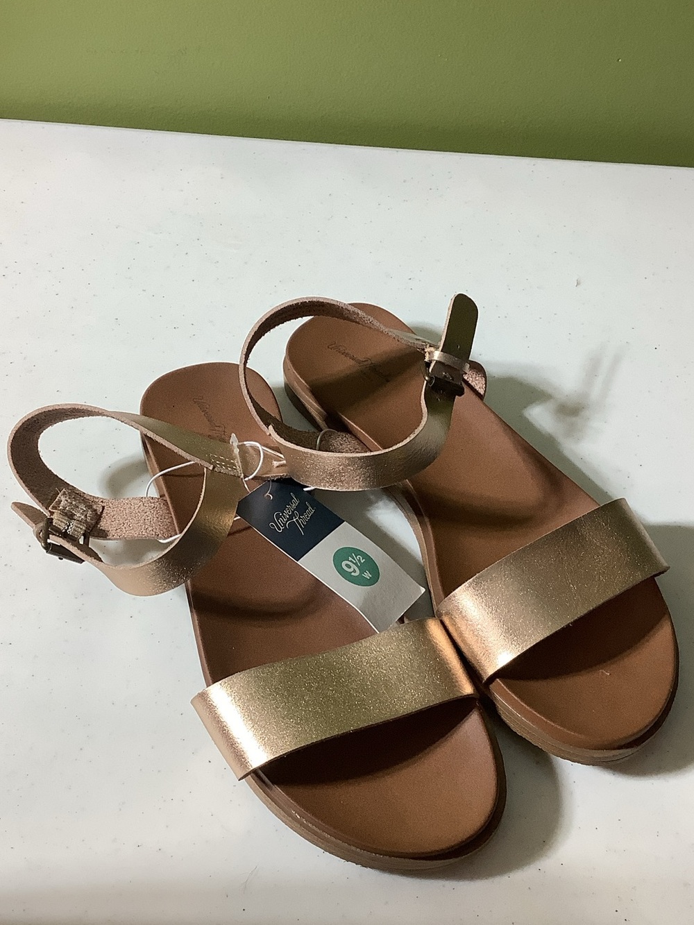 Universal Thread rose gold sandals, size 9.5 wide